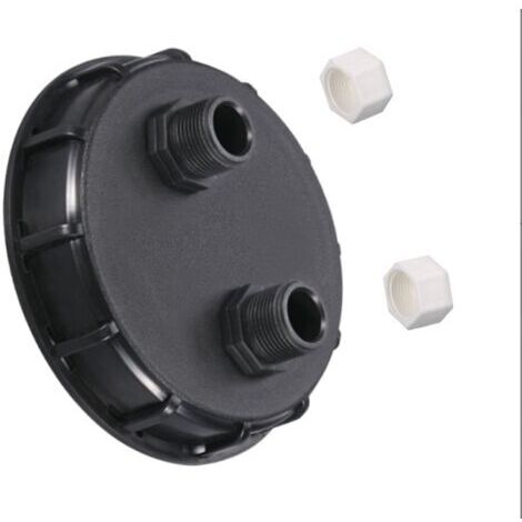Bouchon d'aération IBC de 165 mm de diamètre avec filetage externe grossier de 32 mm, deux trous d'aération, seau en argile IBC en plastique, adaptateur de réservoir IBC, tambour de connexion, pièces