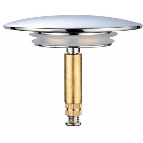 Bouchon de baignoire BETTE, Ø 70 mm, avec double joint, réglable en hauteur, bouchon de baignoire universel, clapet de lavabo, en laiton trempé avec finition chromée, bonde de baignoire antirouille