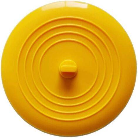 Bouchon de Baignoire en Silicone - 15,3 cm - Étanche - Haute Qualité - Jaune