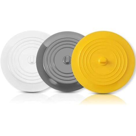 Bouchon de baignoire et d’évier en silicone souple, 15,2 cm, étanche et réutilisable, pour salle de bains et cuisine, 5 coloris disponibles