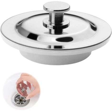 Bouchon de baignoire universel, durable et résistant à la corrosion, adapté aux ouvertures de vidange de 42 à 44 mm, fabriqué en acier inoxydable, convient aux baignoires/éviers/cuisines.