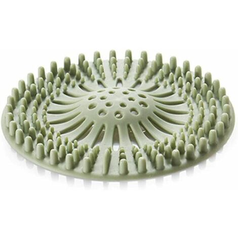 Bouchon de bonde de baignoire en caoutchouc pour évier, évier, douche, récupérateur de cheveux pour le sol, la cuisine, la salle de bain,Vert