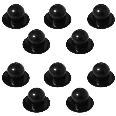 Bouchon de bouchon de pompe de rechange pour piscine Noir (10 pièces)