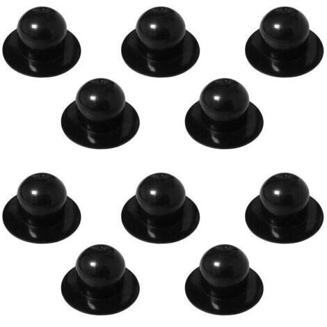 Bouchon de bouchon de pompe de rechange pour piscine Noir (10 pièces)