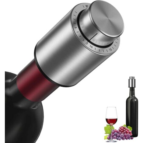 Bouchon de Bouteille Vin Sous Vide Outil de Conservation Vin Réutilisable Avec Echelle Temps. Pompe à Vide à Vin. Respectueux L'environnement et Portable, Pour Les Amateurs de Vin