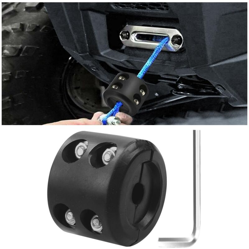 Bouchon de Câble de Treuil en Caoutchouc de Protecteur de Ligne, Bouchon de Crochet de Câble de Treuil de Sécurité, Universel Butée de économiseur de