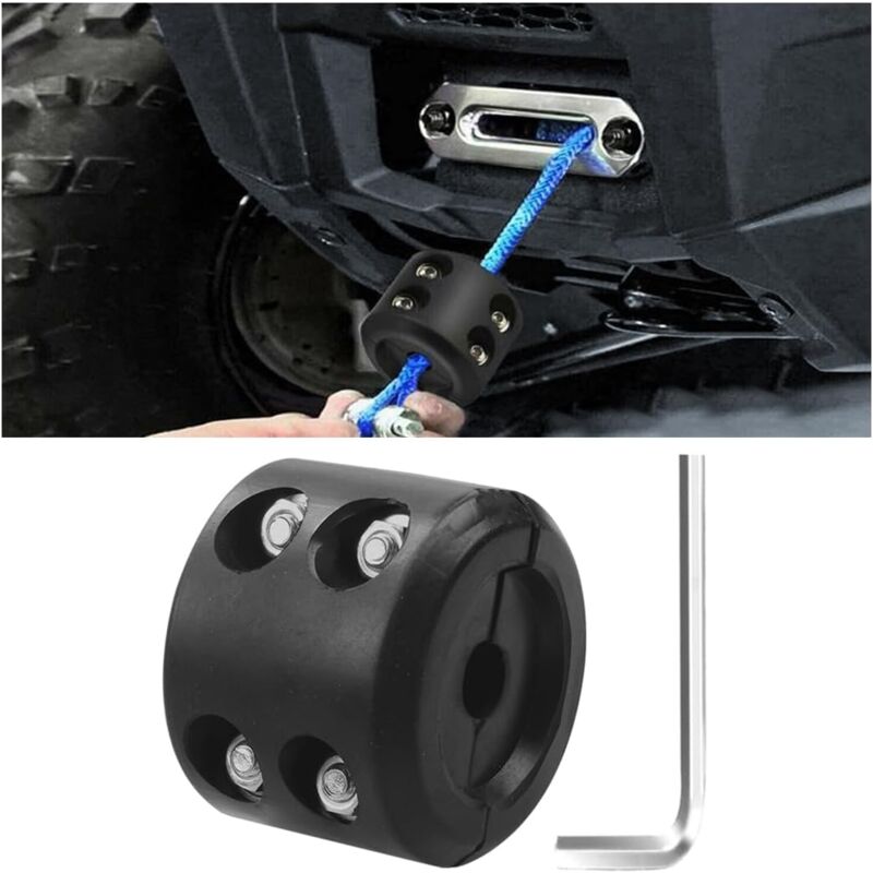 Bouchon de Câble de Treuil en Caoutchouc de Protecteur de Ligne, Bouchon de Crochet de Câble de Treuil de Sécurité, Universel Butée de économiseur de