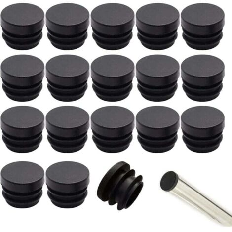 Bouchon de Chaise 16mm 32 pièces Embout pour Chaise Bouchon en Plastique Rond Embout Bouchons pour Tube de Chaise Bouchon Pied de Chasie Pied de Chaise Protection