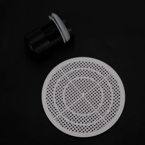 Bouchon de Drain avec Joint Silicone et Grille Filtrante - ABS - Protection Anti-Retour, Anti-Moustiques et Anti-Odeurs - Pour Évier ou Salle de Bain - 4,3cm x 3,9cm x 7cm avec Grille 12cm - 1 Plug + 