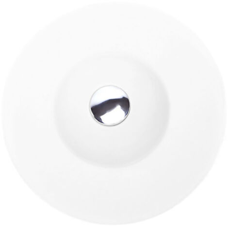 Bouchon de Drain pour Évier et Baignoire en TPR avec Bouton Inox - Stopper Anti-Odeurs pour Salle de Bain - Diamètre ≥3.6cm/1.4in - 1 Pièce