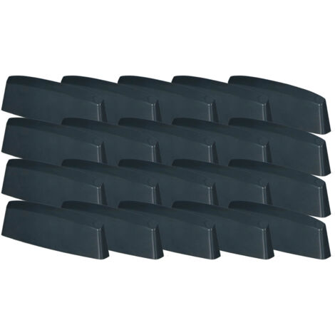 Bouchon de drainage pour fenêtres PVC, couvercle anthracite, 45 mm, lot de 20