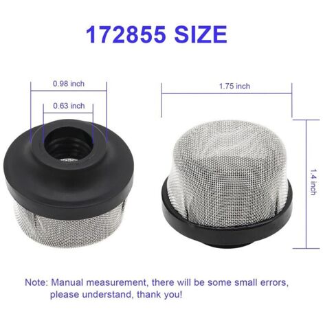 Bouchon de grille de filtre de ventilation de piscine, grille de filtre en acier inoxydable Pentair 172855.