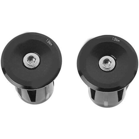 Bouchon de Guidon VTT Aluminium Léger, 2 pièces Noir Ergonomique pour Vélo Route