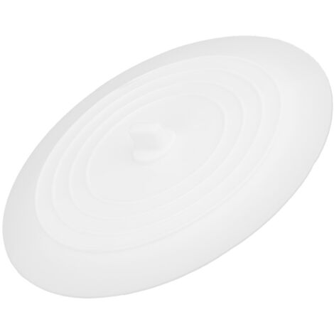 Bouchon de Lavabo en Silicone, Bouchon d'Évier Robuste et Pratique pour Évacuation de Sol - Couverture de Drain pour Salle de Bain et Cuisine (Blanc)