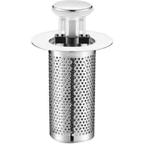 Bouchon de lavabo pour 1,3 à 2,1 pouces, avec filtre amovible B--