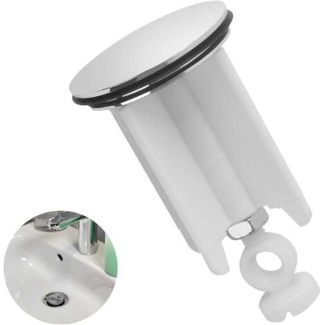 Bouchon de lavabo universel, bouchon de lavabo de salle de bain de 40 mm, bouchon de vidange de remplacement, bouchon escamotable à hauteur réglable, fabriqué en laiton et caoutchouc