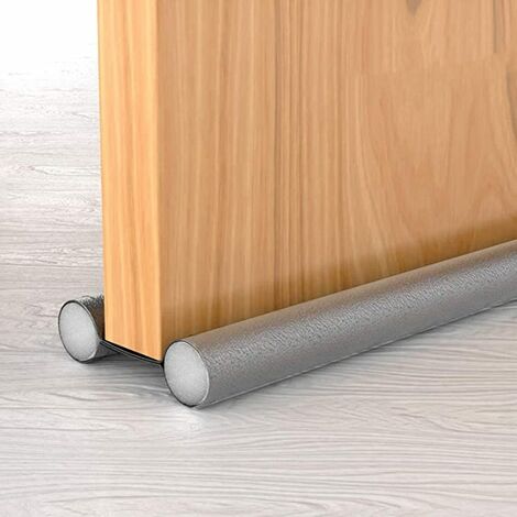 Bouchon de porte sous porte 37 pouces découpable et lavable, bouchon de porte double, économie d'énergie, coupe-froid pour porte, réduit le bruit, bloqueur de brise de fenêtre, balais de porte réglables.
