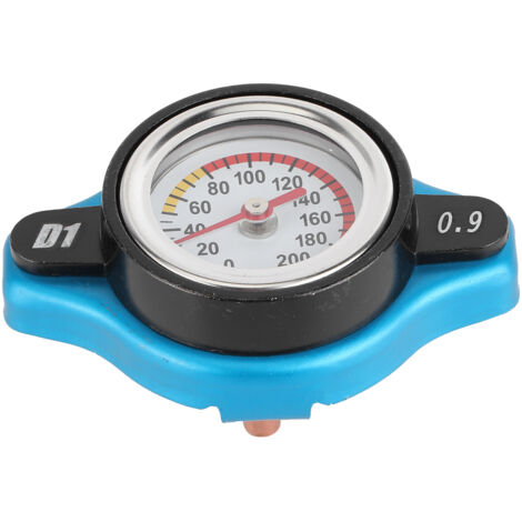 Bouchon de radiateur thermostatique universel, couvercle de réservoir d'eau étanche avec jauge de température, petite tête 0,9 bar