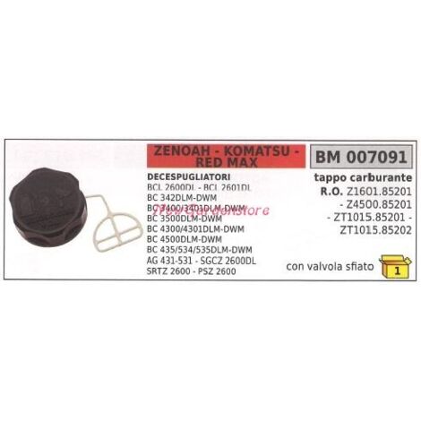 Bouchon de remplissage de carburant ZENOAH moteur BCL 2600DL débroussailleuse 007091
