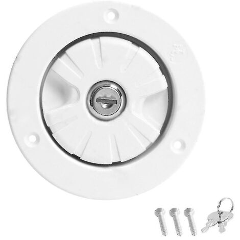 Bouchon de remplissage d'eau pour caravane avec verrouillage par gravité, ensemble de verrouillage pour orifice de remplissage du réservoir d'eau, blanc