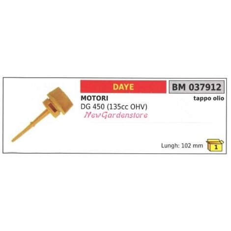 Bouchon de remplissage d'huile DAYE tondeuse DG 450 135.5 cc OHV 037912