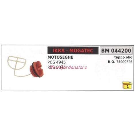 Bouchon de remplissage d'huile IKRA tronçonneuse PCS 4945 5045 044200