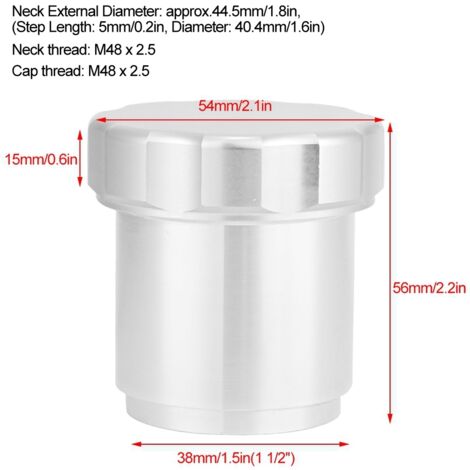 Bouchon de remplissage pour réservoir d'huile en alliage d'aluminium 1,5'' à souder, pour réservoirs de carburant