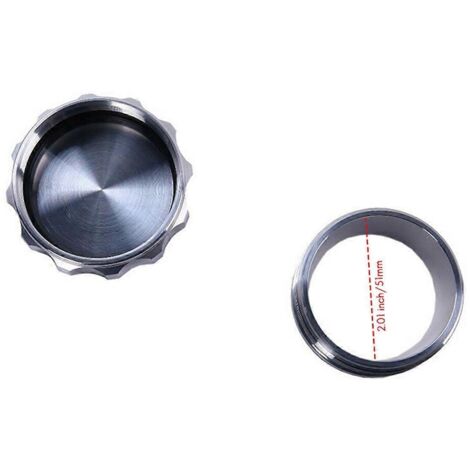 Bouchon de réservoir de carburant auto modifié en alliage d'aluminium soudé de 51 mm (2 pouces) - Argent