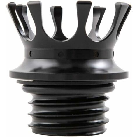 Bouchon de Réservoir de Carburant de Moto, Bouchon de Remplissage d'huile de Style Couronne pour Moto XL 1200 883 48 Bouchon de réservoir d'essence dans le sens des aiguilles d'une montre (Noir)