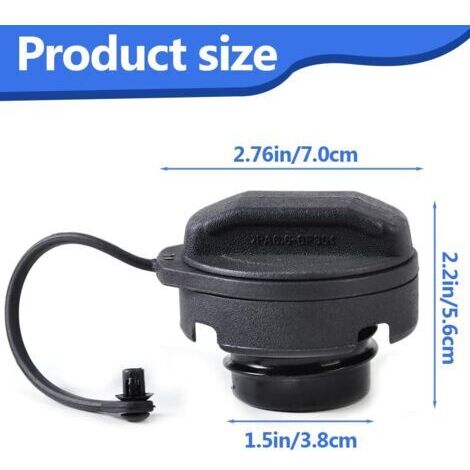 Bouchon de réservoir de carburant universel pour voiture, compatible avec Audi A1, A2, A3, A4, A6, Golf, Jetta, référence : 1J0201550A