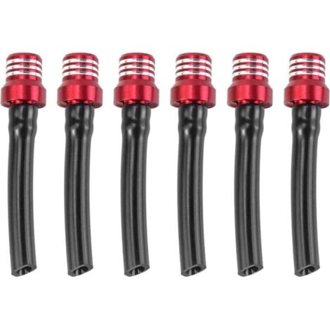 Bouchon de réservoir de Carburant Universel Tuyau , tuyau de tuyau de reniflard d'évent pour moto VTT , Rouge , 6 pièces