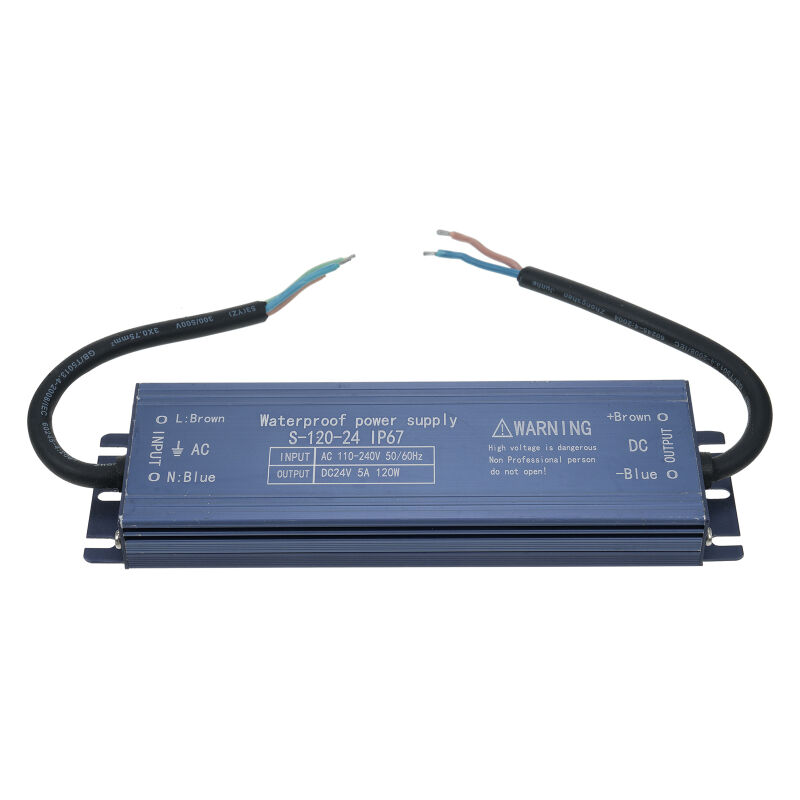 Transformateur d'alimentation étanche IP67 pour LED, adaptateur CA 110 V-240 V vers CC 24 V, 120 W, tension de sortie constante, pour bande lumineuse