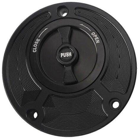 Bouchon de réservoir d'essence universel à ouverture rapide pour moto, noir