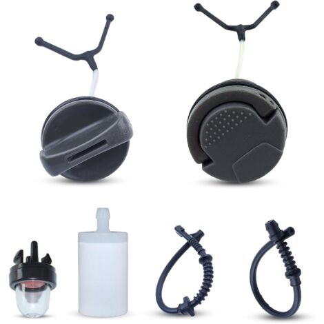 Bouchon de Réservoir Filtre à Carburant Ligne de Retour pour Husqvarna 445 435 435E 440 440E 445E 450 450E Tronçonneuse avec Poire d'Amorce Remplace 544111203 544111201