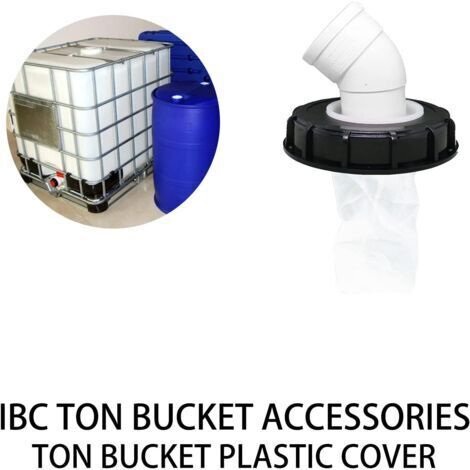 Bouchon de réservoir IBC avec filtre, bouchon lavable en nylon, accessoires pour réservoir IBC avec bouchon et filtre en maille, convient aux réservoirs d'eau de pluie de 163 mm (163 mm 45°)
