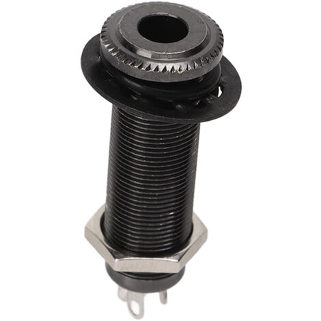 Bouchon de sortie fileté en laiton pour guitare électrique et basse, remplacement de prise jack, finition noire