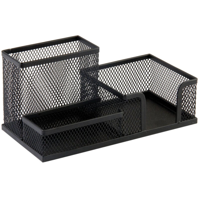 Fei Yu - Bouchon de stylo à trois grille en maille, porte-stylo de rangement de papeterie en fer forgé, décoration de bureau de bureau, finition de