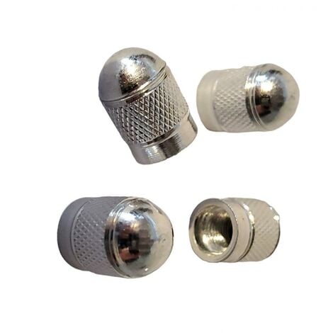 Bouchon de valve en aluminium plein diamant pour pneu de voiture avec joint  (blanc)