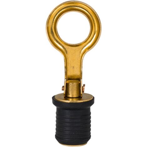 Bouchon de Vidange à Poignée en Laiton Bouchon en Caoutchouc avec Poignée en Laiton Accessoires de Bateau Robustes Remplacement Direct pour La Plomber