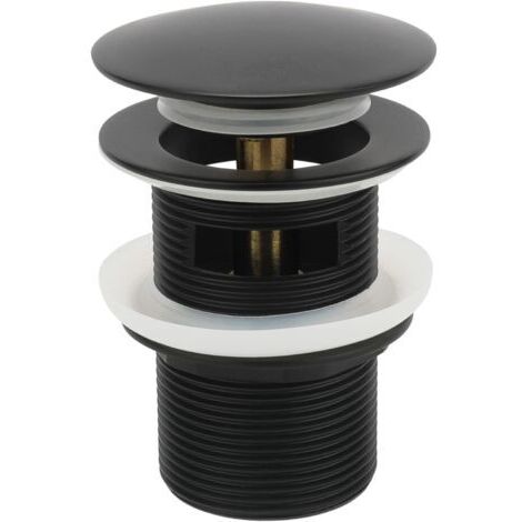 Bouchon de vidange de baignoire autoportante en laiton, bonde de baignoire escamotable pour baignoires autoportantes, convient à la plupart des baignoires autoportantes (noir mat)
