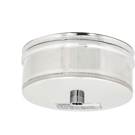 bouchon de vidange de condensation en inox Ø12 cm – Acier AISI 316L – Pour chaudières et cheminées
