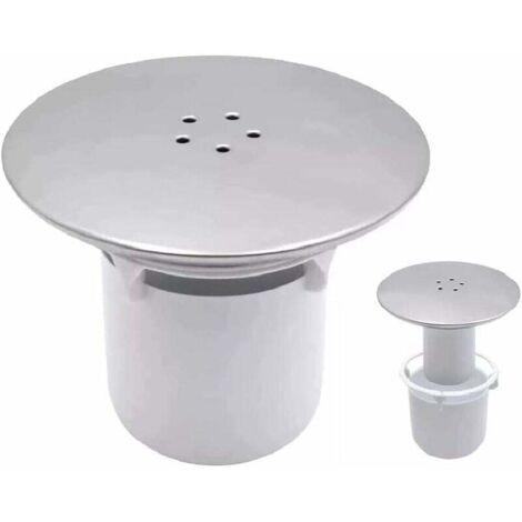 Bouchon de vidange de douche - 90 mm/115 mm - Trou de vidange de rechange facile à installer - Finition chromée - Débit rapide - Couvercle de vidange de douche
