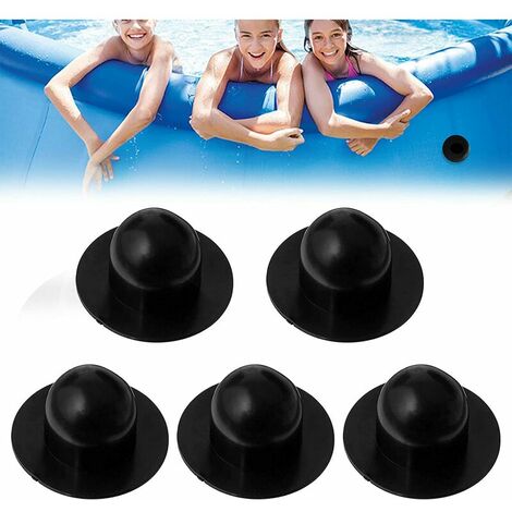 Bouchon de vidange de piscine 5 pièces （le noir）