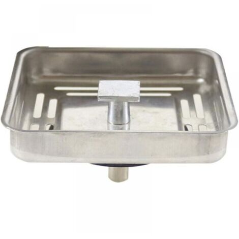 Bouchon de vidange d'évier carré en acier inoxydable, 1 pièce, 78x42mm