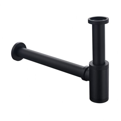 Bouchon de vidange en laiton, siphon universel, réglable, étanche, anti-odeurs, noir mat