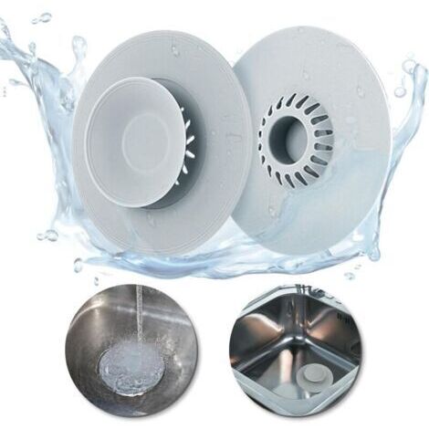 Bouchon de Vidange en Silicone 2 Pcs,Bouchon Baignoire Universel,Bouchon Evier de Cuisine Anti Odeur,Filtre Cheveux Douche 10.9 cm,Plug Evier pour Lavabo, Baignoire,Douche