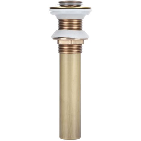 Bouchon de vidange escamotable en laiton vidange de rebond sans accessoires de débordement pour évier de vanité de lavabo de robinet de lavabo Diamètre du trou de vidange de 1,2 po(sans trou)