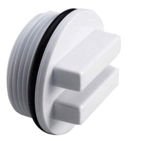 Bouchon de Vidange Fileté pour Filtre de Piscine – avec Joint Torique – Compatible avec les Filtres Hayward et Pentair
