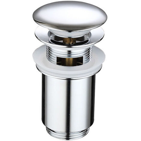 Bouchon de vidange métallique à clapet pour lavabo, bouchon de vidange à fente pour évier de salle de bain, chromé, petit, argenté