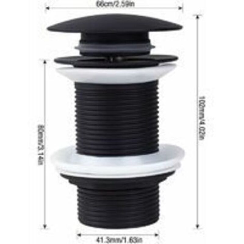 Bouchon de vidange pour évier, bouchon de vidange escamotable, adapté aux éviers et lavabos.